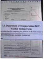 Picture of Testing Form Dot® Breathing Alcohol Testing Form 8 X 11 Inch650528