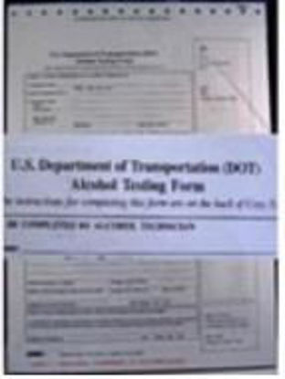 Picture of Testing Form Dot® Breathing Alcohol Testing Form 8 X 11 Inch650528