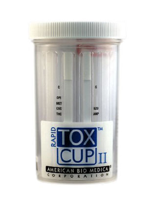 Picture of Drugs of Abuse Test Rapid TOX Cup® II 6-Drug Panel BZO, COC, mAMP/MET, OPI300, OXY, THC Urine Sample 25 Tests10-6ZOX2-030