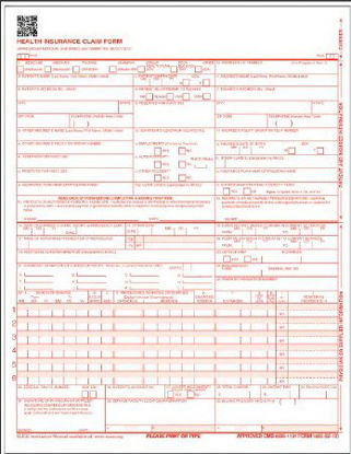 Picture of HCFA Form One Part Laser Cut SheetCMS12LC500