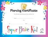 Picture of 12 per Unit Piercing Certificate Specialty AwardMS1040