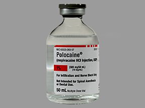 Picture of Polocaine® Mepivacaine HCl 1%, 10 mg / mL Injection Multiple Dose Vial 50 mL63323028357