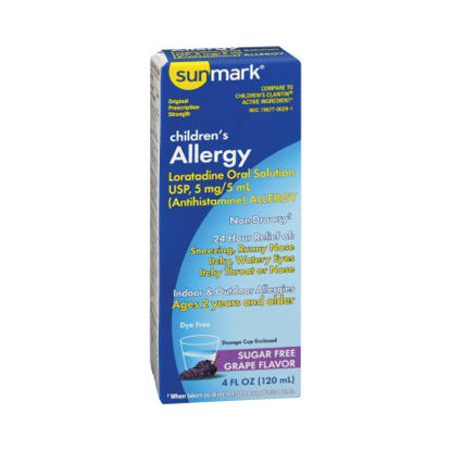 Picture of Children's Allergy Relief sunmark® 5 mg / 5 mL Strength Oral Solution 4 oz.70677002901