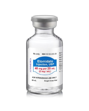 Picture of Etomidate 2 mg / mL Injection Single Dose Vial 20 mL55150022220