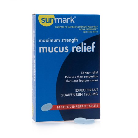 Picture of Cold and Cough Relief sunmark® mucus E.R.™ 1,200 mg Strength Extended Release Tablet 14 per Box70677005001