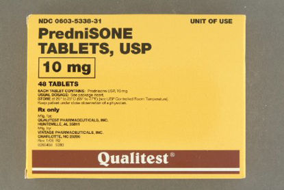 Picture of Prednisone 10 mg Tablet Dose Pack 48 Tablets00603533831
