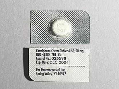 Picture of Clomiphene Citrate 50 mg Tablet Blister Pack 30 Tablets49884070155