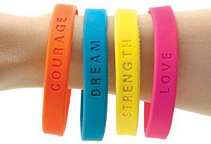 Picture of 24 Toys Neon Inspiration Signs Wristband Bracelets One Size5260