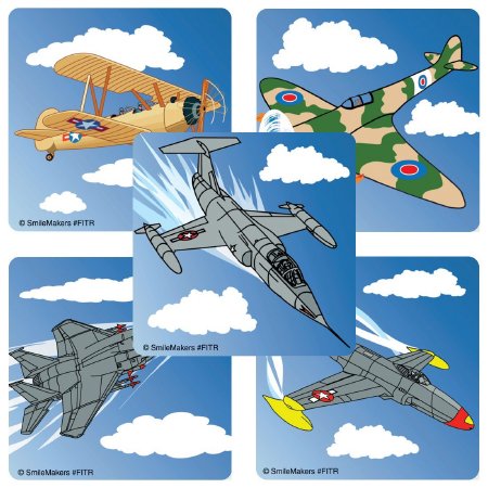 Picture of SmileMakers® 100 per Unit Jet Fighters Sticker 2.5 InchFITRB