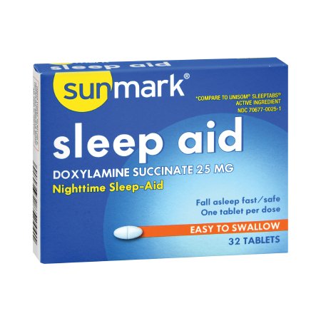 Picture of Sleep Aid sunmark® 32 per Box Tablet 25 mg Strength70677006801