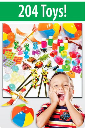 Picture of Kids Love Stickers® 204 per Unit Super Kid Sampler of Toy Prizes Toy ChestSKS