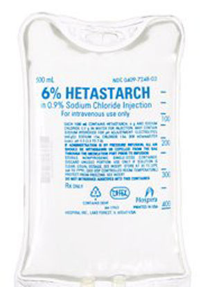 Picture of Replacement Preparation Hetastarch / Sodium Chloride 6% - 0.9% IV Solution Flexible Bag 500 mL00409724803