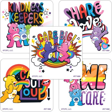 Picture of SmileMakers® 117 per Unit Care Bears Kindness Keepers Sticker 2-1/2 InchST1886B
