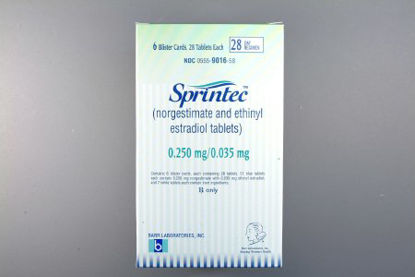 Picture of Sprintec* Norgestimate / Ethinyl Estradiol 0.25 mg - 0.035 mg Tablet Blister Pack 6 X 28 Tablets00555901658