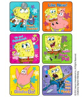 Picture of Disney® 75 per Unit SpongeBob - Doctor Visit Medical StickerM2194