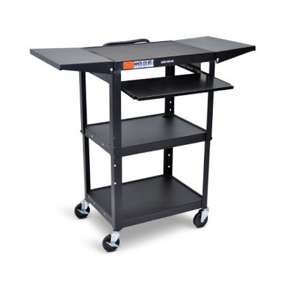 Picture of Utility Cart Luxor For use with Computer and Keyboard 3 Shelves 11.75 X 18.75AVJ42KBDL-RB
