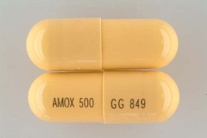 Picture of Amoxicillin 500 mg Capsule Bottle 100 Capsules00781261301