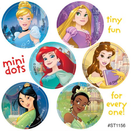 Picture of SmileMakers® 100 per Unit Disney Princess Friendship Mini Dots Sticker 0.875 InchST1156R