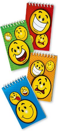 Picture of Kids Love Stickers® 72 per Unit Smiley Faces Notepad 3.5 Inch4693