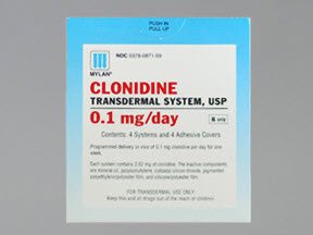 Picture of Clonidine 0.1 mg / 24 Hour Patch Carton 4 Patches00378087199