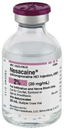 Picture of Nesacaine® Chloroprocaine HCl 2%, 20 mg / mL Injection Multiple Dose Vial 30 mL63323047637