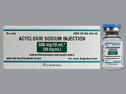 Picture of Acyclovir Sodium 50 mg / mL Injection Single Dose Vial 10 mL55150015410