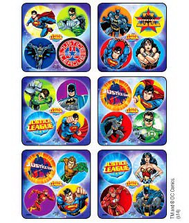 Picture of Disney® 300 per Unit Justice League MiniBadges Sticker2499P
