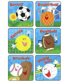 Picture of 90 per Unit Sport Ball Action , Assorted Sticker2874P