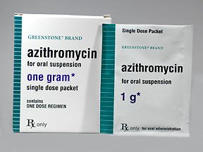 Picture of Azithromycin 1 Gram Powder Single Dose Packet 3 Packets59762305102