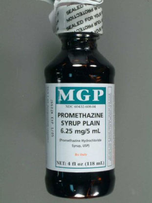 Picture of Promethazine HCl 6.25 mg / 5 mL Syrup Bottle 16 oz.60432060816