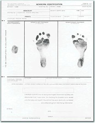 Picture of Healthcare Form PDC® Newborn Identification Form 8-1/2 X 11 Inch2010-00-PDA