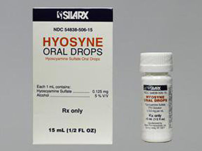 Picture of Hyosyne Hyoscyamine Sulfate 0.125 mg / mL Drops Bottle 15 mL54838050615