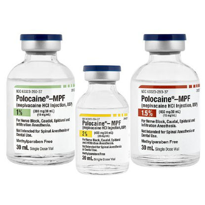 Picture of Polocaine®-MPF Mepivacaine HCl, Preservative Free 1.5%, 15 mg / mL Injection Single Dose Vial 30 mL63323029337