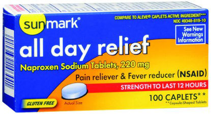 Picture of Pain Relief sunmark® 220 mg Strength Naproxen Sodium Caplet 100 per Bottle49348030610