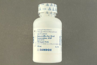 Picture of Amoxicillin 125 mg / 5 mL Suspension Bottle 150 mL00781603955