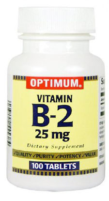Picture of Vitamin Supplement Optimum® Vitamin B2 25 mg Strength Tablet 100 per Bottle43292055538