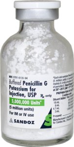 Picture of Penicillin G Potassium 5 MMU Injection Vial00781613595