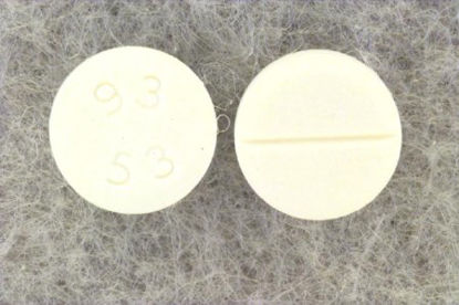 Picture of Buspirone HCl 5 mg Tablet Bottle 100 Tablets00093005301