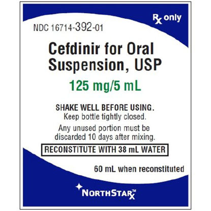 Picture of Cefdinir 125 mg / 5 mL Suspension Bottle 60 mL16714039201