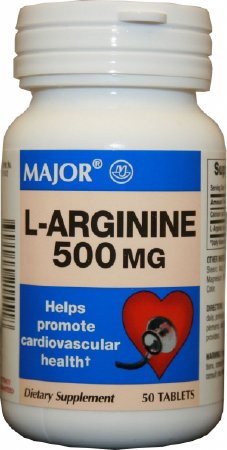 Picture of Dietary Supplement Major® L-Arginine 500 mg Strength Tablet 50 per Bottle00904421551