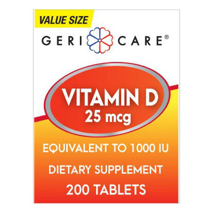 Picture of Vitamin Supplement Geri-Care Vitamin D3 1000 IU Strength Tablet 200 per Bottle876-20-GCP
