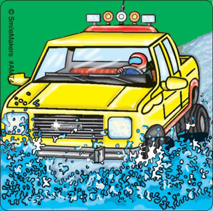 Picture of SmileMakers® 100 per Unit Monster Trucks Sticker 2.5 InchAMT4B