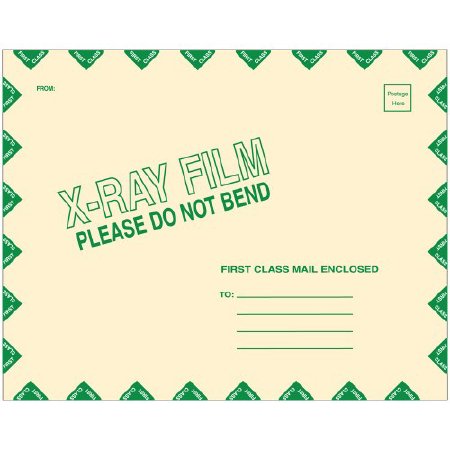 Picture of X-Ray Film Envelope Yellow / Green Diamond Border 11 X 13 InchFMUG01