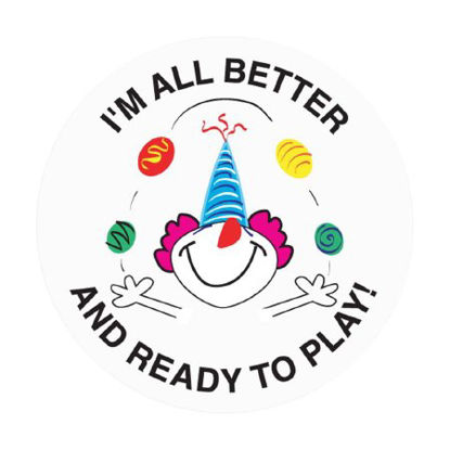 Picture of pdc® 250 per Unit I'm All Better and Ready To Play Sticker59708868