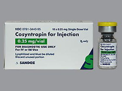 Picture of Cosyntropin 0.25 mg Injection Single Dose Vial 1 mL00781344095