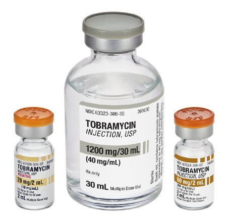 Picture of Tobramycin Sulfate 40 mg / mL Injection Pharmacy Bulk Vial 50 mL63323030751