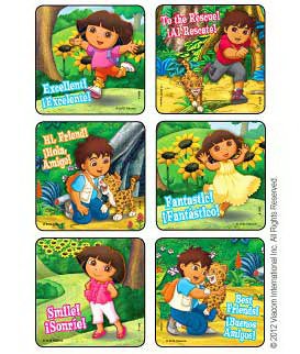 Picture of Disney® 75 per Unit Dora and Diego - Say It Two Ways! Spanish Sticker1459P