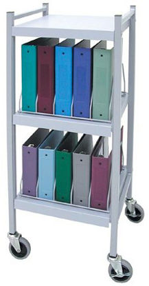 Picture of Binder/ Chart Rack Big Beam® Omnicart™ Beige 16 Binders Charts Side Opening261214-BG