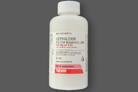 Picture of Cephalexin 250 mg / 5 mL Suspension Bottle 200 mL00093417774
