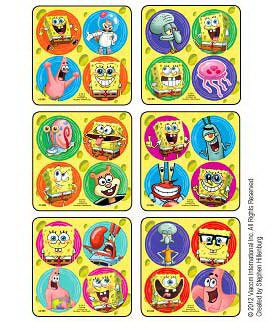 Picture of Disney® 300 per Unit SpongeBob Square Pants Sticker2488